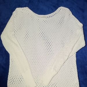 THE NINES Elegant White Knit Sweater